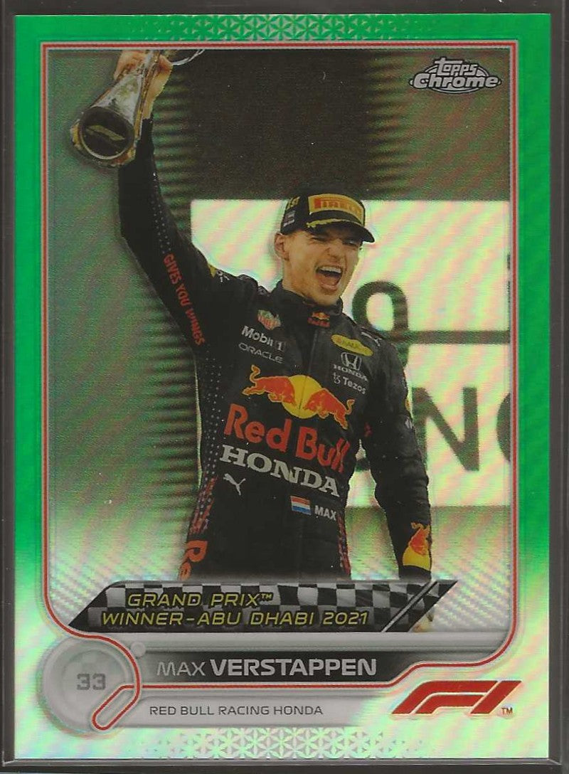 2022 Topps Chrome Formula 1 #172 Max Verstappen Green RayWave #/99