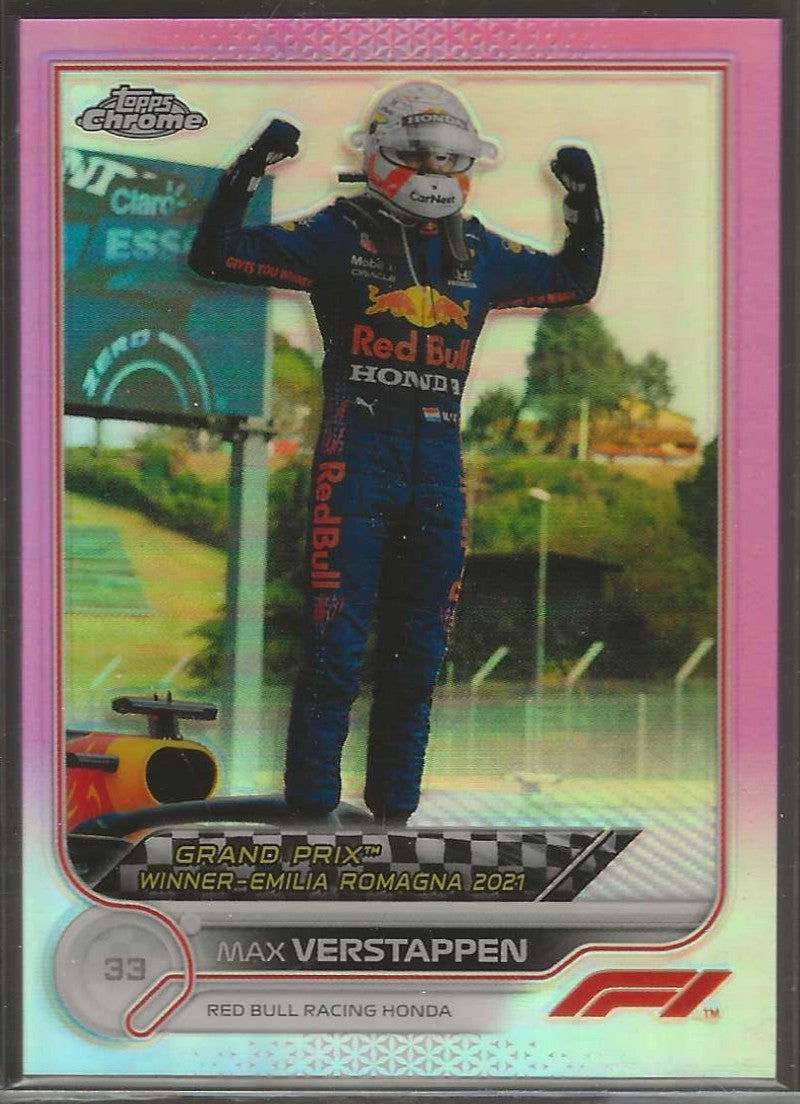 2022 Topps Chrome Formula 1 #152 Max Verstappen Pink RayWave #/75