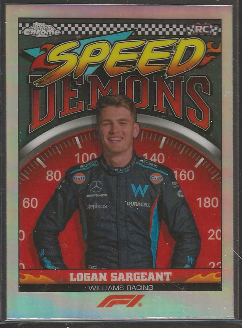 2023 Topps Chrome Formula 1 #SD-LS Logan Sargeant Speed Demons