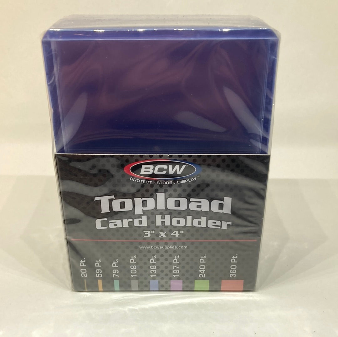 BCW Topload Card Holder - 25 Holders - 3” x 4”