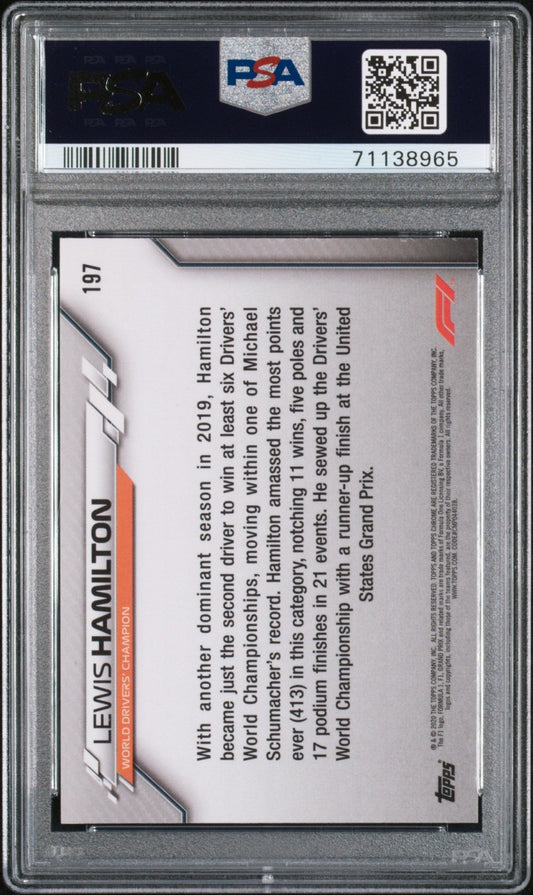 2020 Topps Chrome Formula 1 #197 Lewis Hamilton PSA 8 - ChronicCards