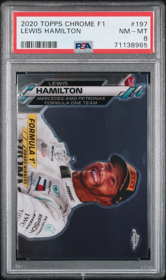 2020 Topps Chrome Formula 1 #197 Lewis Hamilton PSA 8 - ChronicCards
