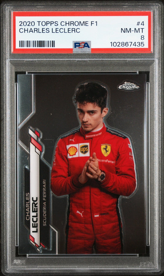 2020 Topps Chrome Formula 1 #4 Charles Leclerc PSA 8 - ChronicCards