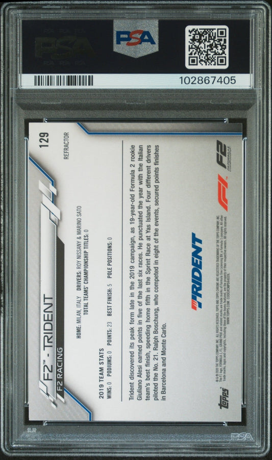 2020 Topps Chrome Formula 1 #129 Trident Refractor PSA 9 - ChronicCards