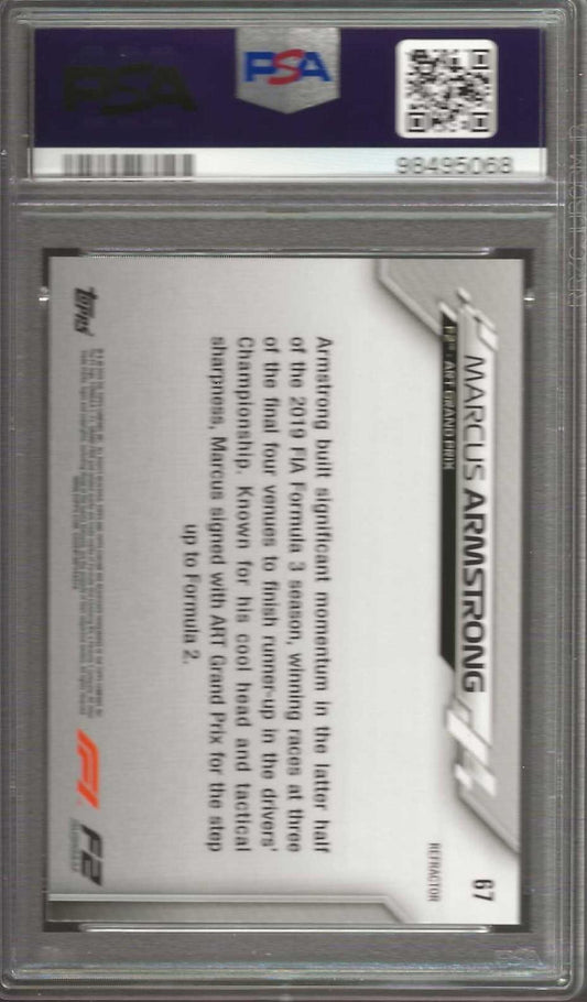 2020 Topps Chrome F1 #67 Marcus Armstrong PSA 8 - ChronicCards