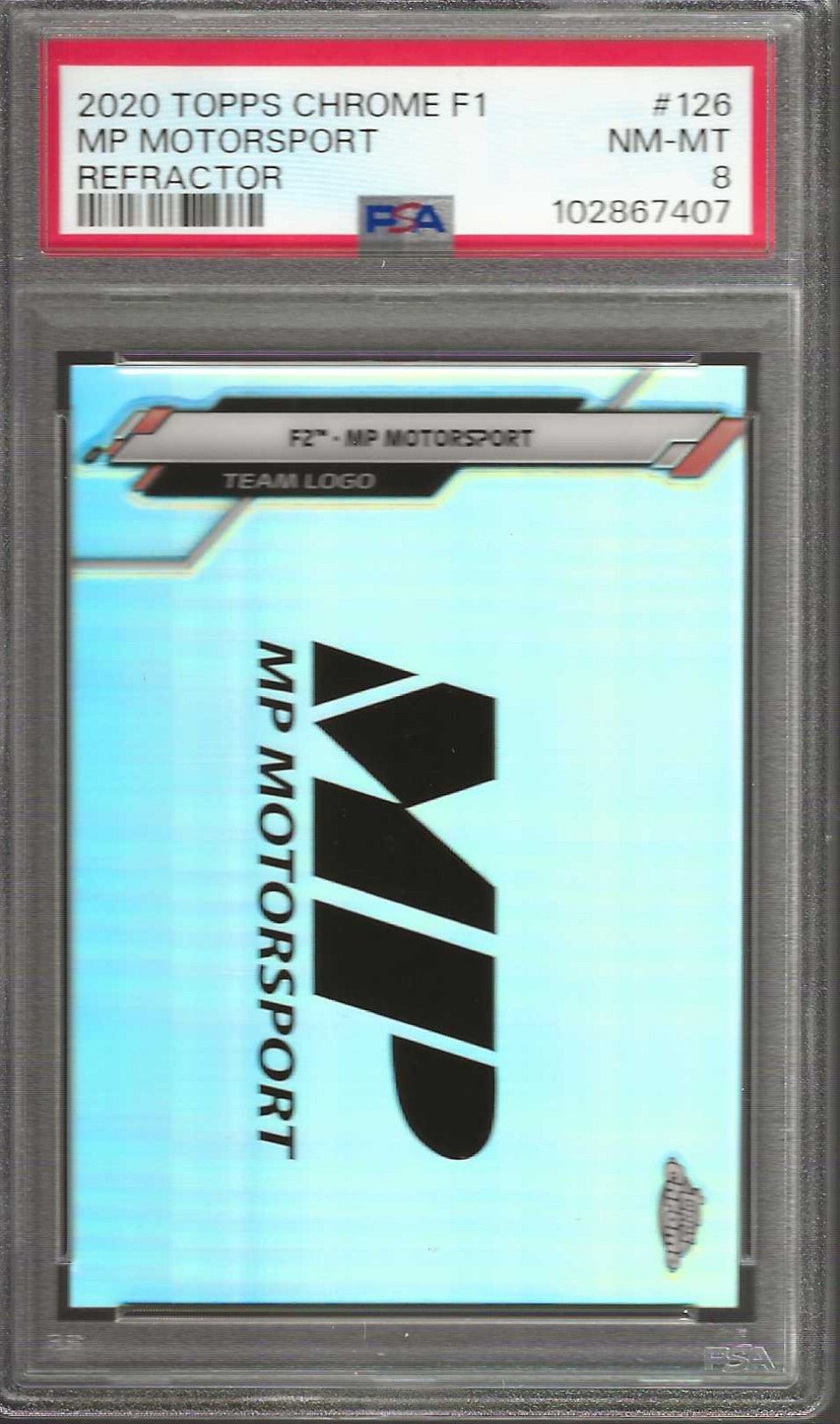 2020 Topps Chrome Formula 1 #126 MP Motorsport Refractor PSA 8 - ChronicCards