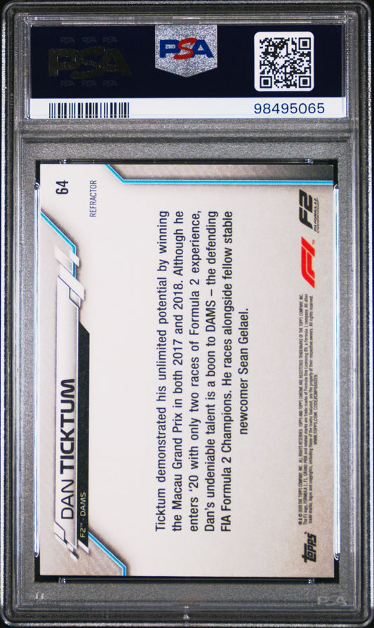 2020 Topps Chrome Formula 1 #64 Dan Ticktum Refractor PSA 8 - ChronicCards