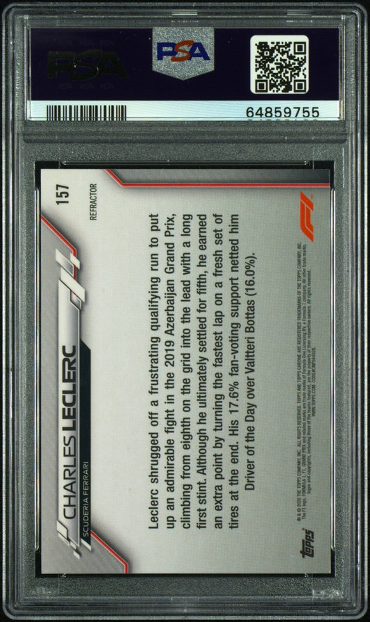 2020 Topps Chrome Formula 1 #157 Charles Leclerc Refractor PSA 9 - ChronicCards