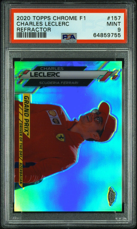 2020 Topps Chrome Formula 1 #157 Charles Leclerc Refractor PSA 9 - ChronicCards