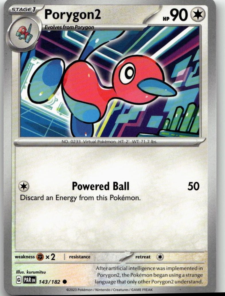 Pokémon SV04: Paradox Rift - Porygon2 #143/182 - ChronicCards