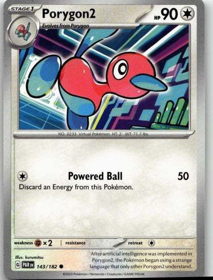 Pokémon SV04: Paradox Rift - Porygon2 #143/182 - ChronicCards