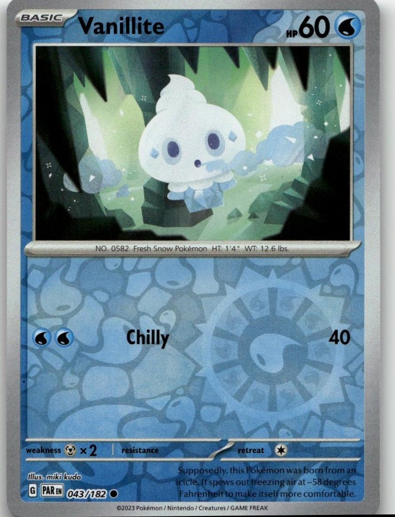 Pokémon SV04: Paradox Rift - Vanillite #043/182 - ChronicCards