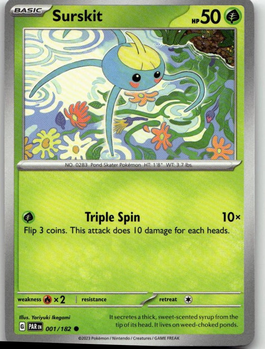 Pokémon SV04: Paradox Rift - Surskit #001/182 - ChronicCards
