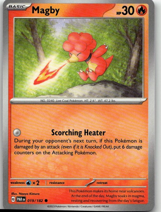 Pokémon SV04: Paradox Rift - Magby #019/182 - ChronicCards