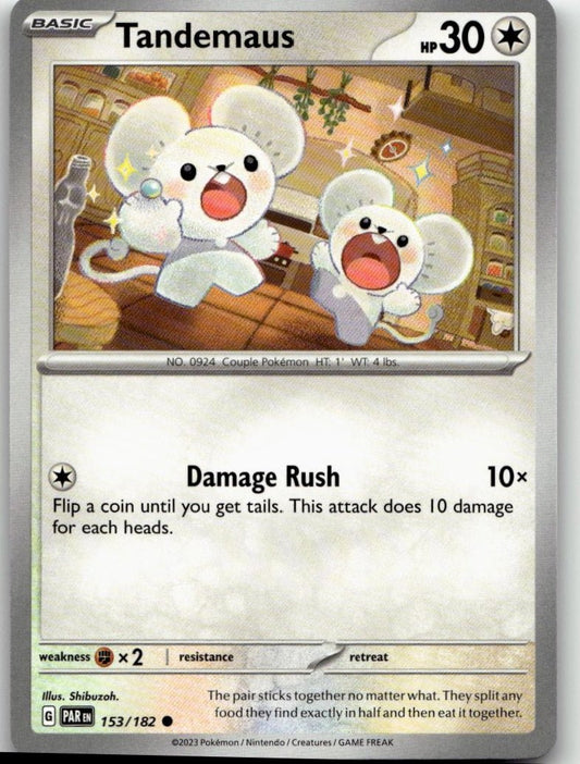 Pokémon SV04: Paradox Rift - Tandemaus #153/182 - ChronicCards