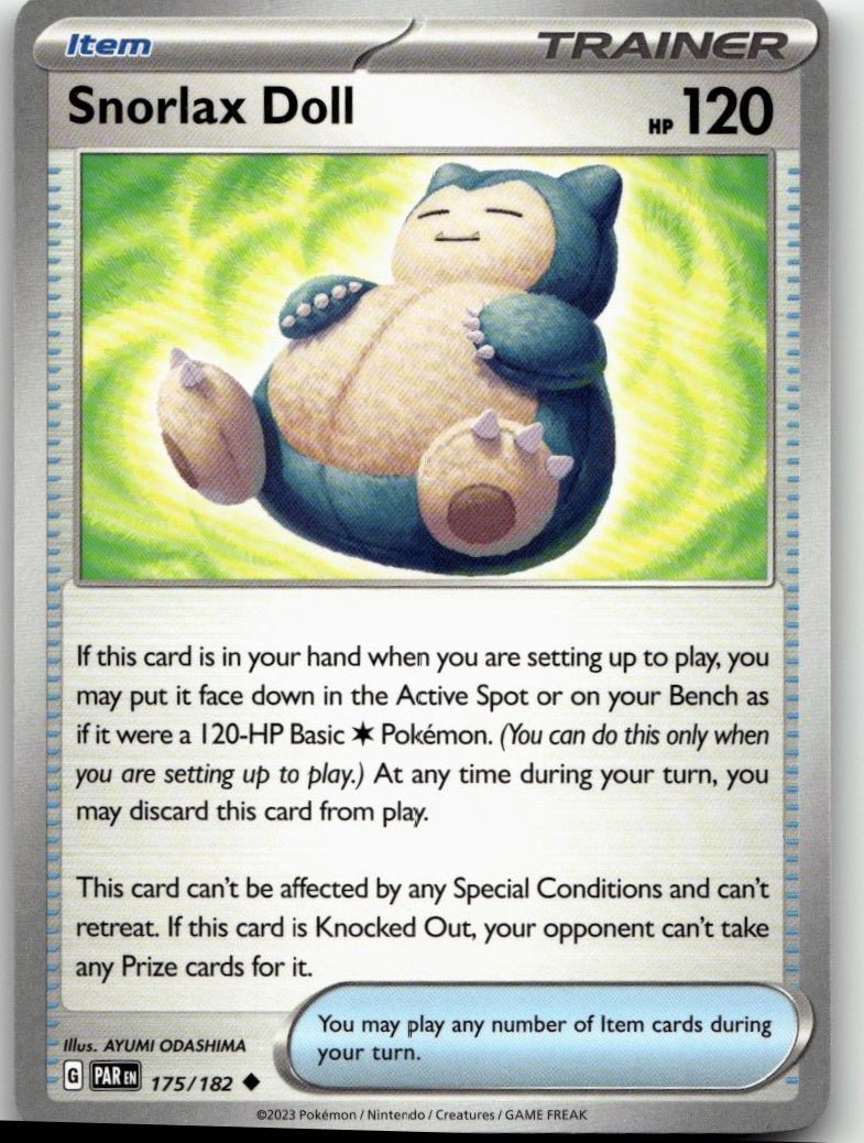 Pokémon SV04: Paradox Rift - Snorlax Doll #175/182 - ChronicCards