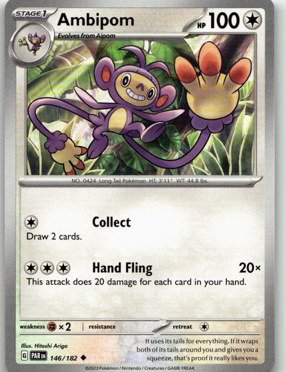 Pokémon SV04: Paradox Rift - Ambipom #146/182 - ChronicCards
