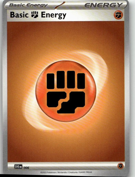 Pokémon SV01: Scarlet & Violet Base Set - Basic Fighting Energy #006 - ChronicCards