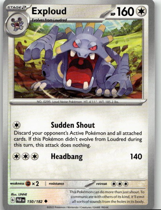Pokémon SV04: Paradox Rift - Exploud #150/182 - ChronicCards
