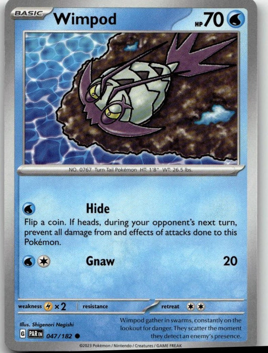 Pokémon SV04: Paradox Rift - Wimpod #047/182 - ChronicCards