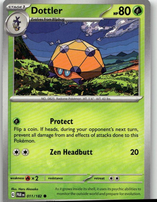 Pokémon SV04: Paradox Rift - Dottler #011/182 - ChronicCards