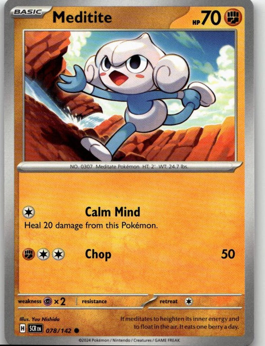 Pokémon SV07: Stellar Crown - Meditite #078/142 - ChronicCards
