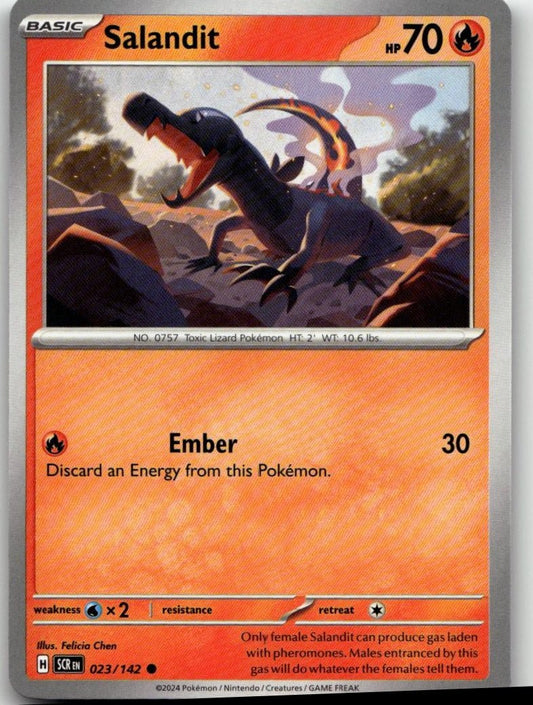 Pokémon SV07: Stellar Crown - Salandit #023/142 - ChronicCards
