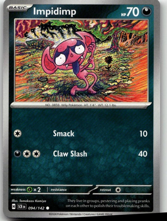 Pokémon SV07: Stellar Crown - Impidimp #094/142 - ChronicCards