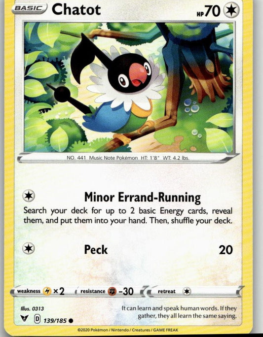 Pokémon SWSH04: Vivid Voltage - Chatot #139/185 - ChronicCards