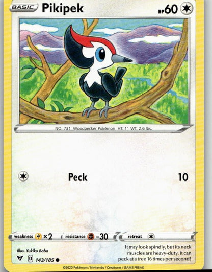 Pokémon SWSH04: Vivid Voltage - Pikipek #143/185 - ChronicCards