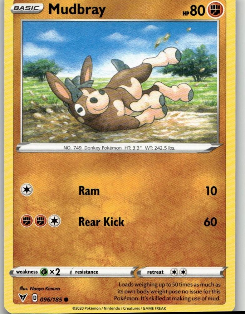 Pokémon SWSH04: Vivid Voltage - Mudbray #096/185 - ChronicCards