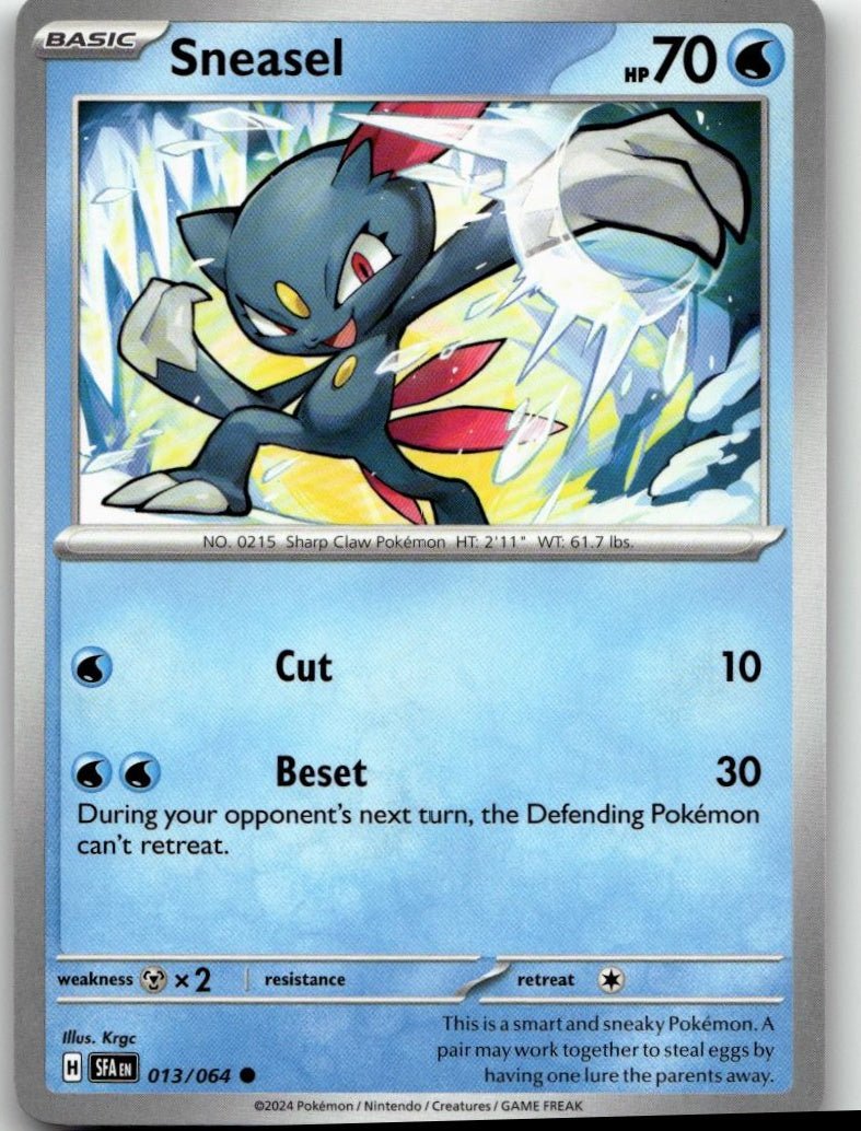 Pokémon SV: Shrouded Fable - Sneasel #013/064 - ChronicCards