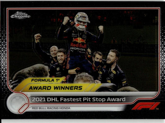 2022 Topps Chrome Formula 1 #194 2021 DHL Fastest Pit Stop Award - ChronicCards