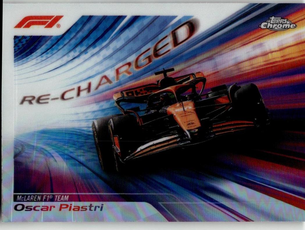 2024 Topps Chrome Formula 1 #RECH - 8 Oscar Piastri Re - Charged - ChronicCards