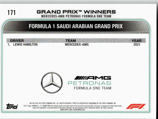 2022 Topps Formula 1 #171 Lewis Hamilton - ChronicCards