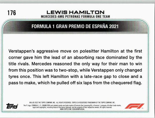 2022 Topps Formula 1 #176 Lewis Hamilton - ChronicCards
