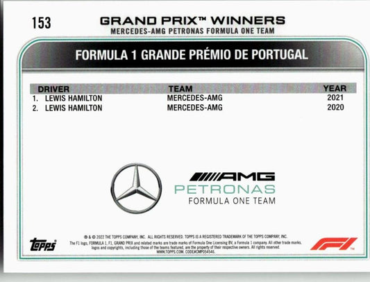 2022 Topps Formula 1 #153 Lewis Hamilton - ChronicCards