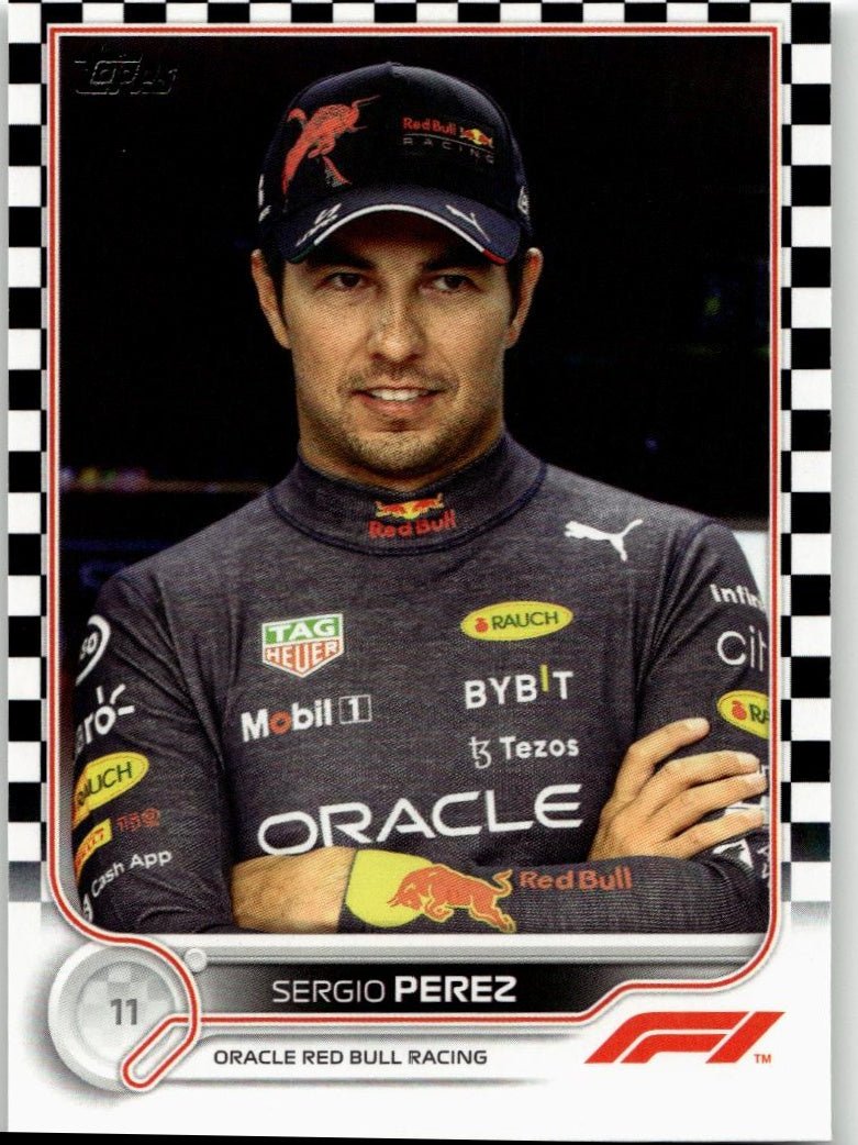 2022 Topps Chrome Formula 1 #24 Sergio Perez Checker Flag - ChronicCards