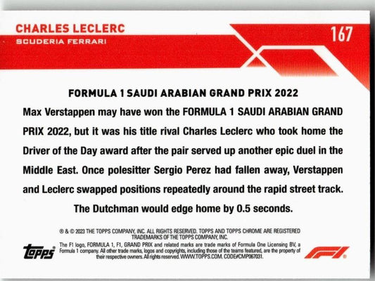 2023 Topps Chrome Formula 1 #167 Charles Leclerc - ChronicCards