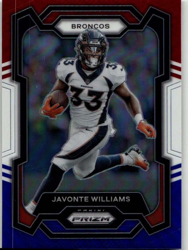 2023 Panini Prizm #86 Javonte Williams Red White and Blue - ChronicCards