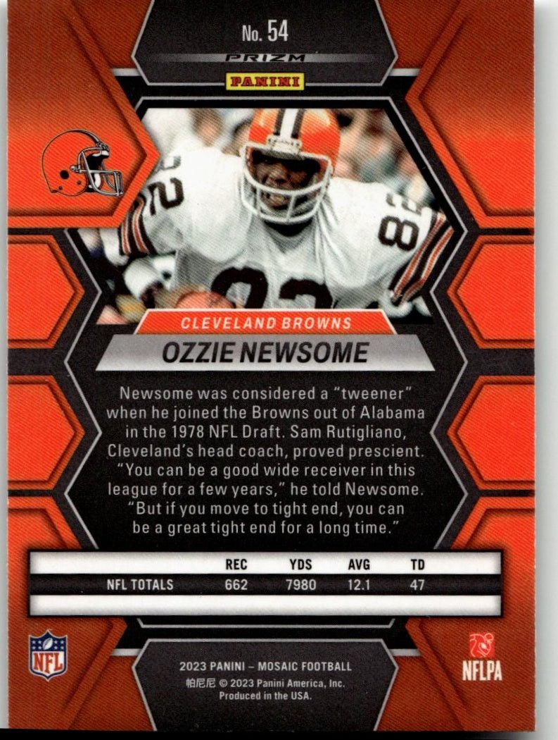 2023 Panini Mosaic #54 Ozzie Newsome Silver - ChronicCards
