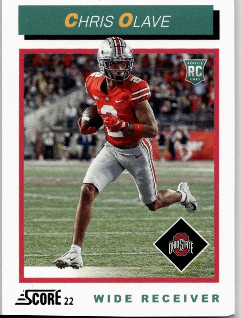 2022 Score #TB10 Chris Olave 1992 Throwback Rookie - ChronicCards