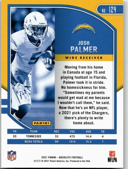 2021 Panini Absolute #124 Josh Palmer Retail - ChronicCards