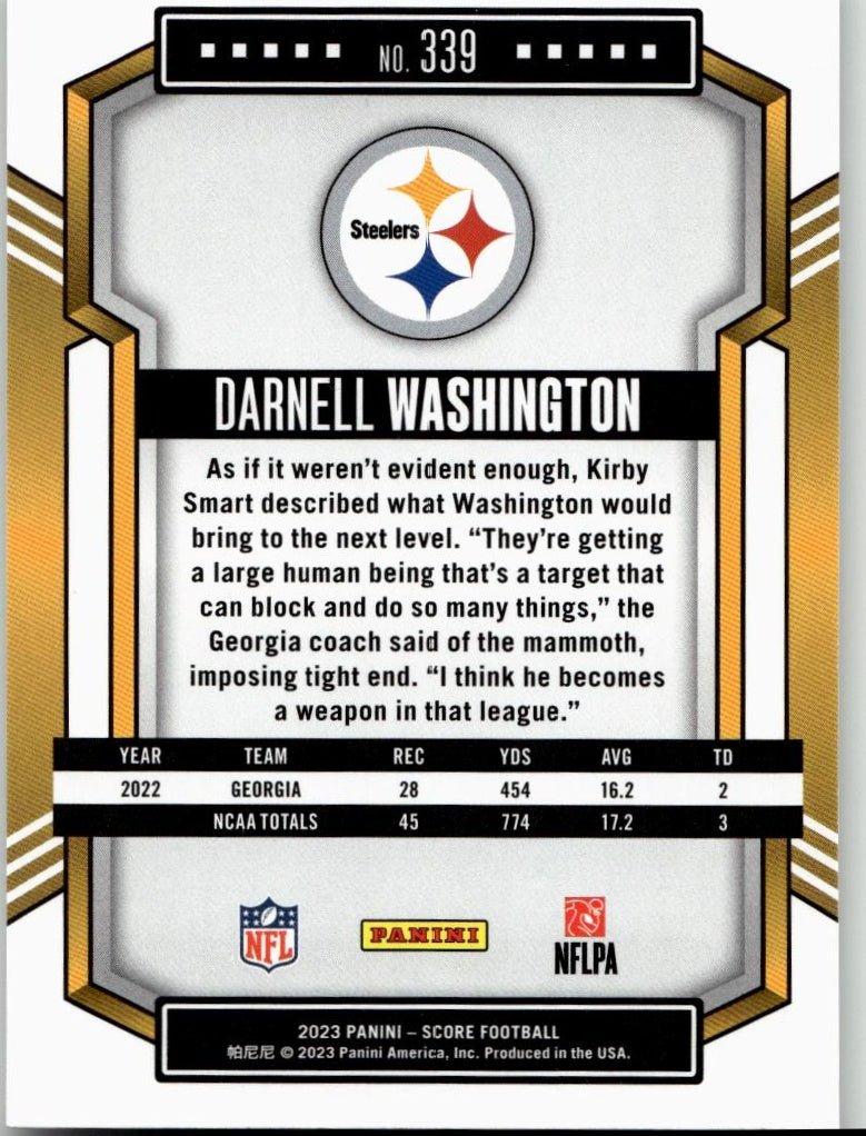 2023 Score #339 Darnell Washington - ChronicCards