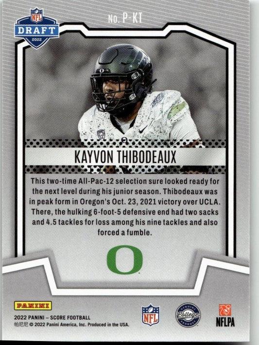 2022 Score #P - KT Kayvon Thibodeaux PROtential - ChronicCards