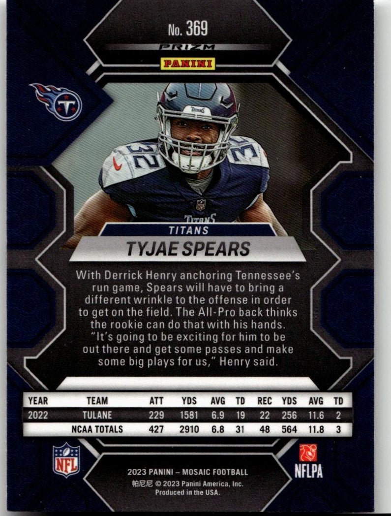 2023 Panini Mosaic #369 Tyjae Spears - ChronicCards