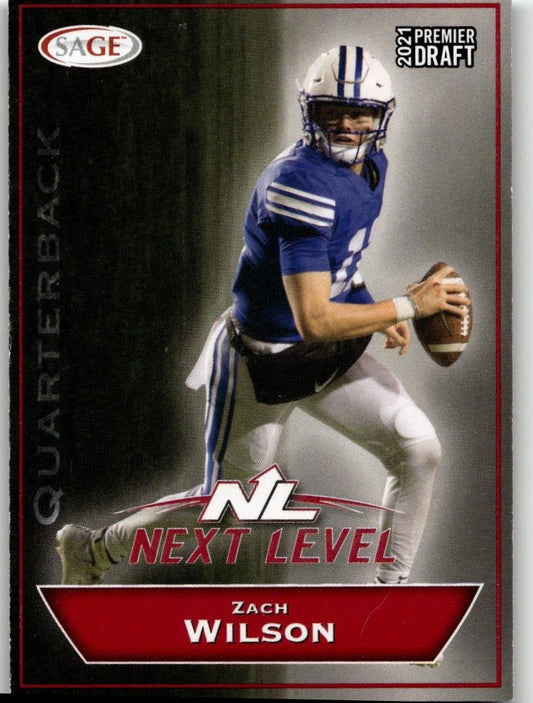2021 SAGE Premier Draft #152 Zach Wilson Red - ChronicCards