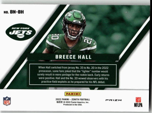 2022 Zenith #BN - BH Breece Hall Behind the Numbers - ChronicCards