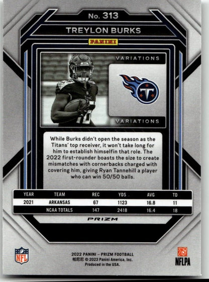 2022 Panini Prizm #313 Treylon Burks - ChronicCards