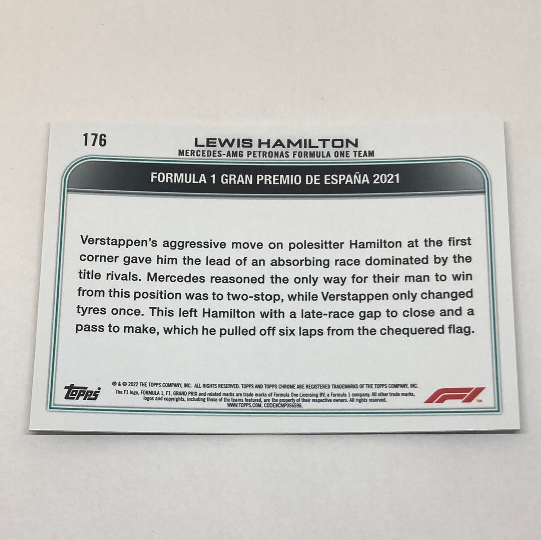 2022 Topps Chrome Lewis Hamilton #176 F1 Card